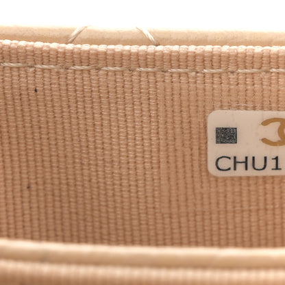 Chanel Caviar Quilted Flap Card Holder Wallet Beige 8 of 9