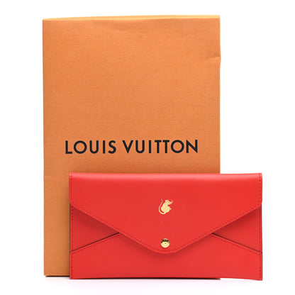 Louis Vuitton Veau Cachemire Chinese New Year Rat Envelope Pouch Red 8 of 8