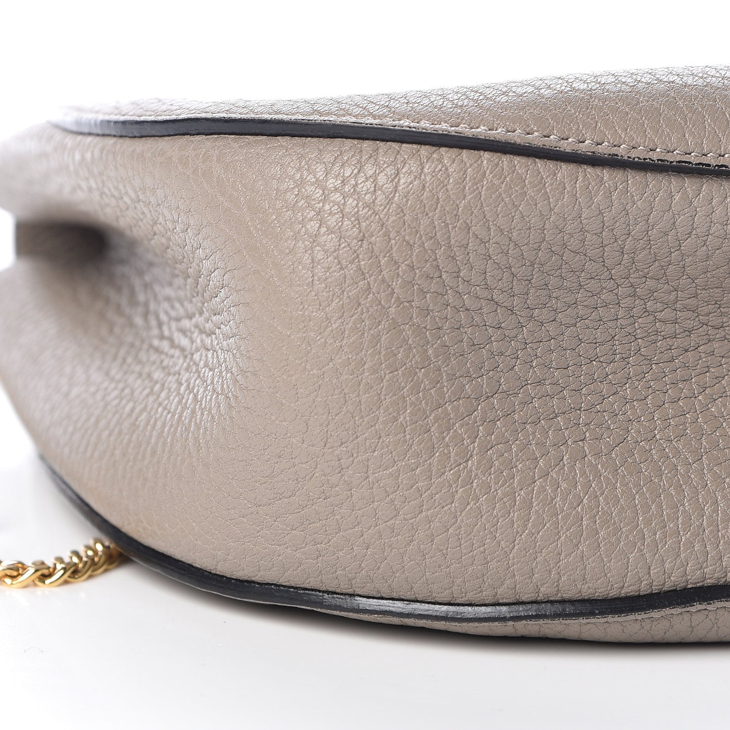 Grained Lambskin Drew Shoulder Bag Motty Grey