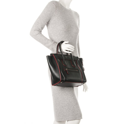 Celine Smooth Calfskin Micro Luggage Black 2 of 7