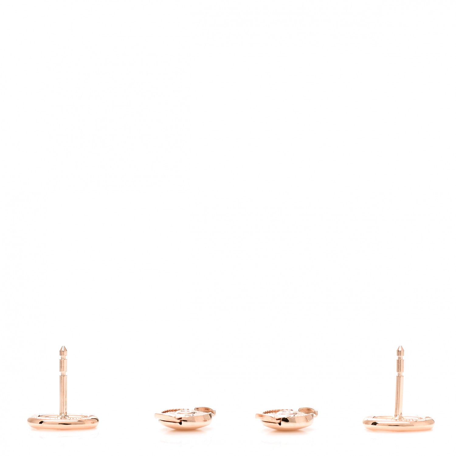 Hermes 18K Rose Gold TPM Farandole Stud Earrings 3 of 6