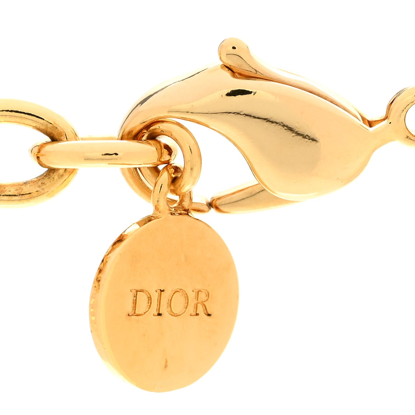 Metal CD Choker Necklace Gold