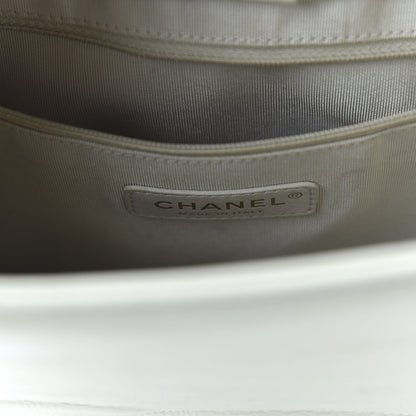 Chanel Shiny Aged Calfskin North South Shopping Bag White 8 of 12
