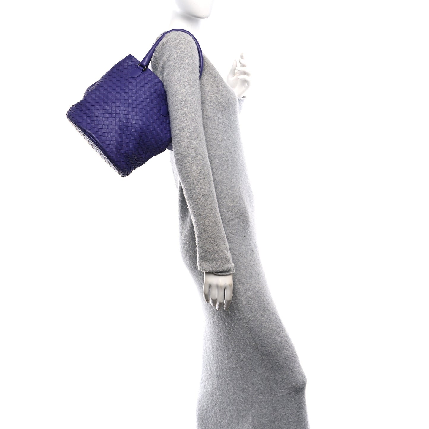 Nappa Intrecciato Bucket Bag Purple