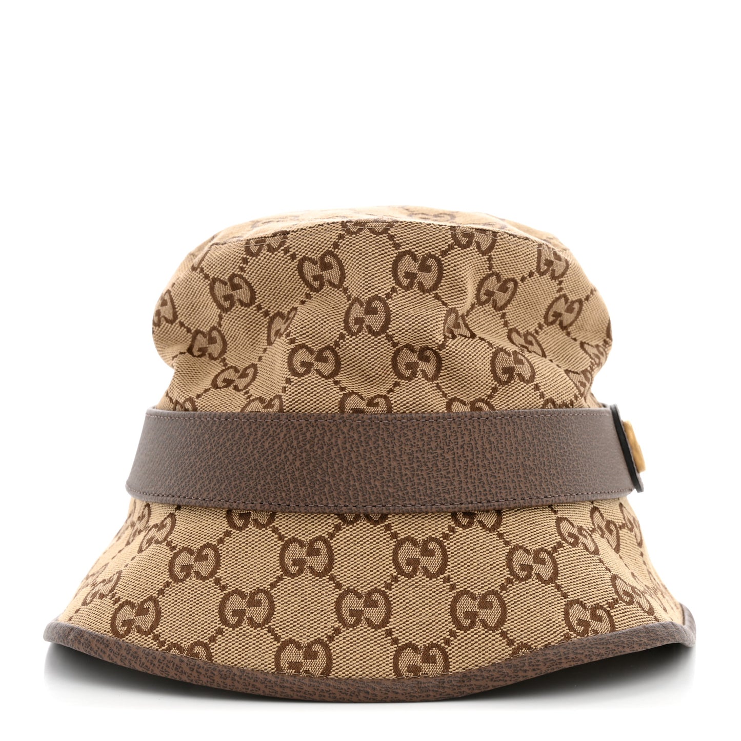 Monogram Textured Dollar Calfskin GG Jago Bucket Hat M Cacao Beige