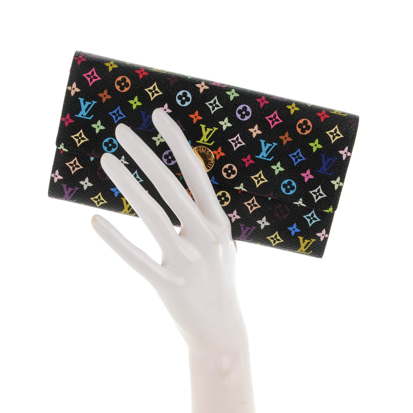 Monogram Multicolor Sarah Wallet Black Violet