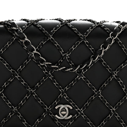 Chanel Lambskin Quilting Enchained Medium Flap Black 8 of 12