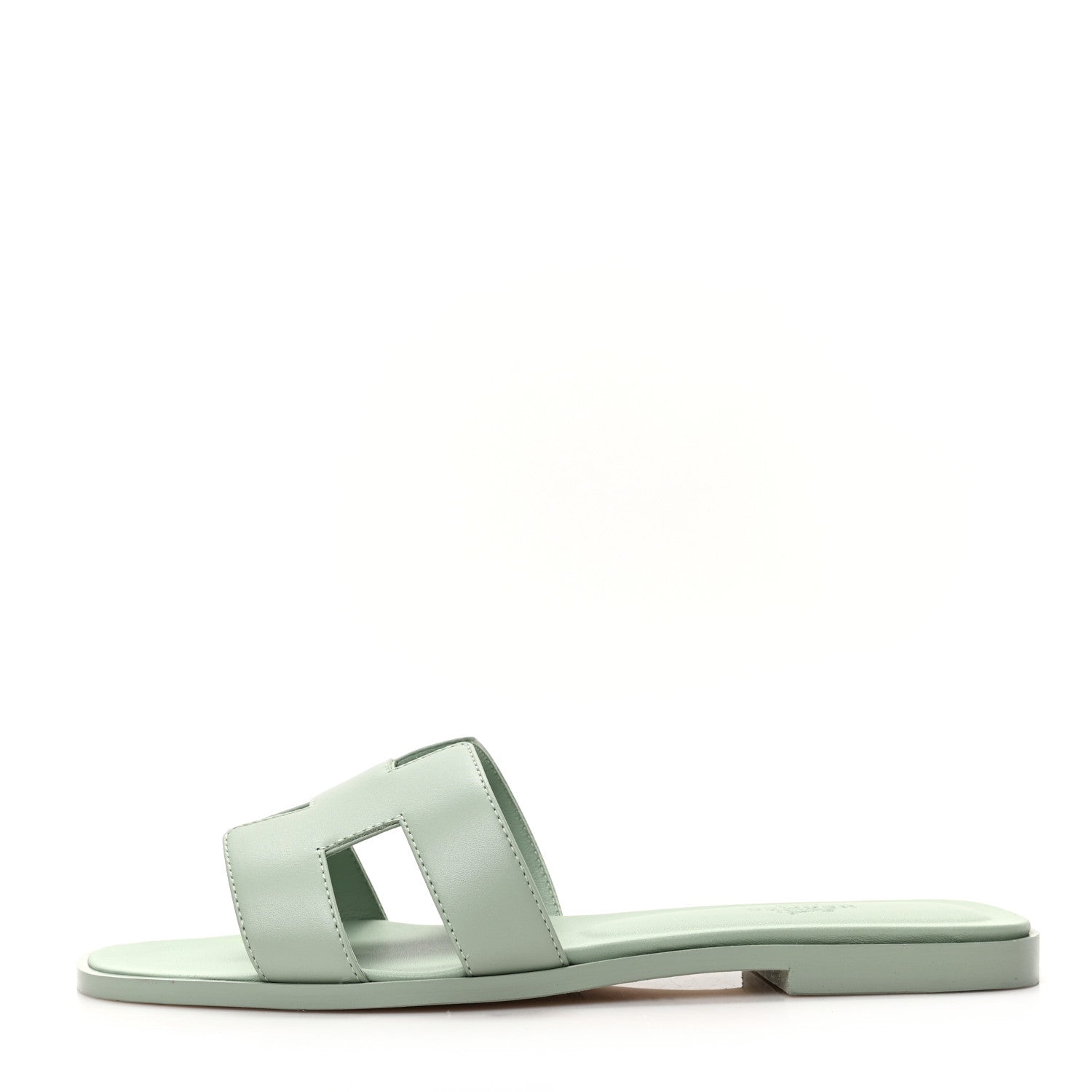 Hermes Calfskin Oran Sandals 39 Vert D'eau 1 of 9