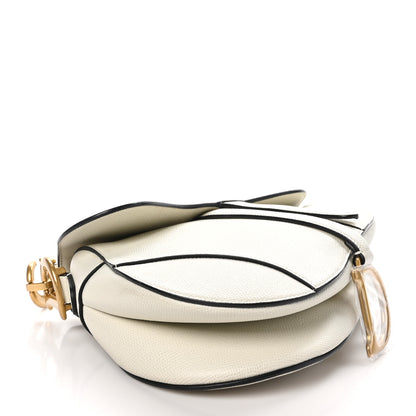 Christian Dior Grained Calfskin Saddle Bag White 4 of 10