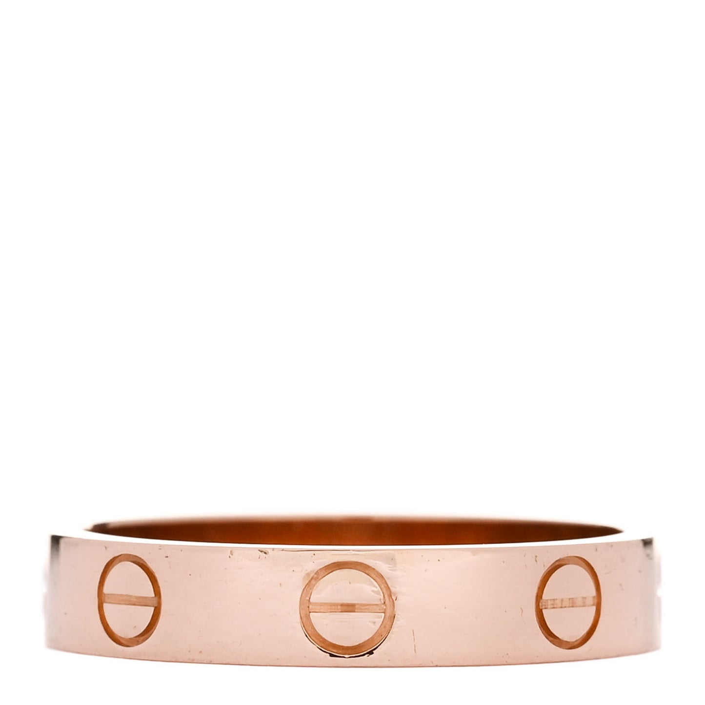18K Pink Gold 3.5mm LOVE Wedding Band Ring 53 6.5