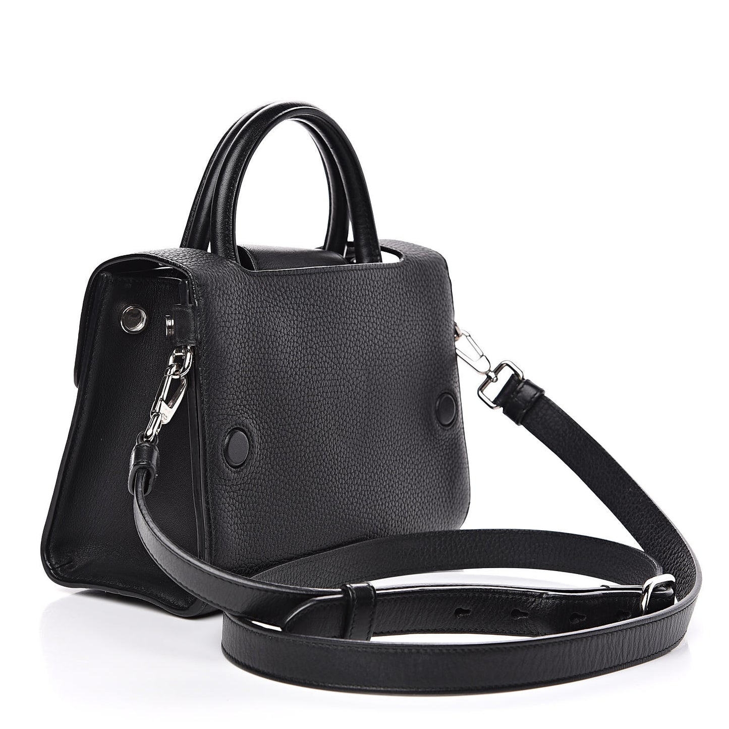 Grained Calfskin Mini Diorever Flap Black