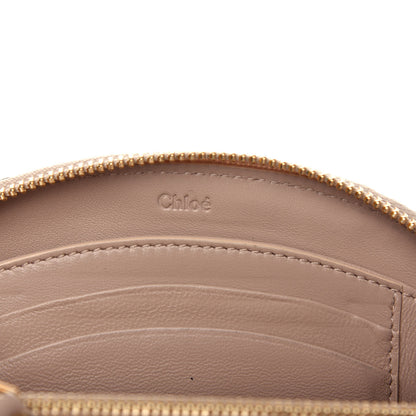 Chloe Grained Calfskin Hayley Compact Wallet Abstract White 6 of 6