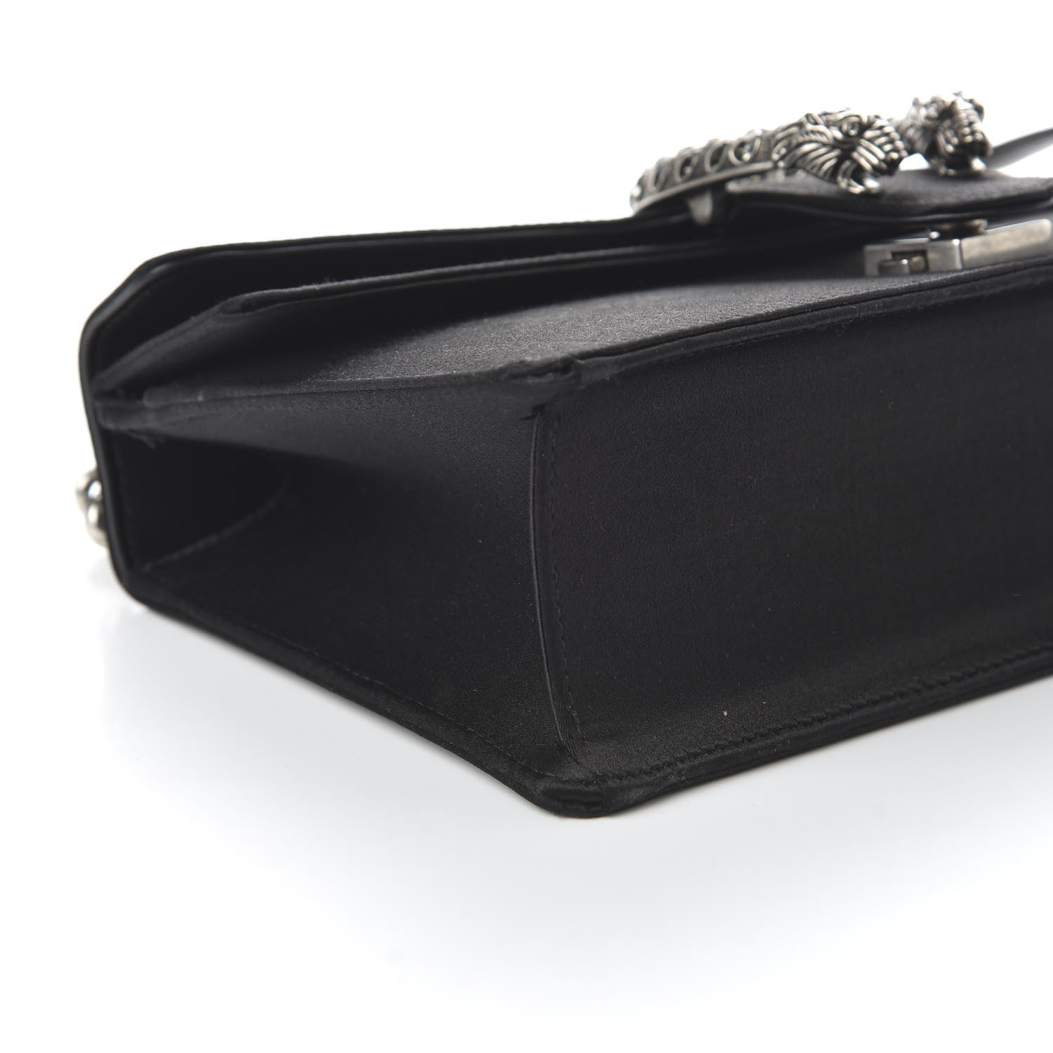 Gucci Satin Silk Crystal Small Dionysus Shoulder Bag Black Black Diamond 6 of 10