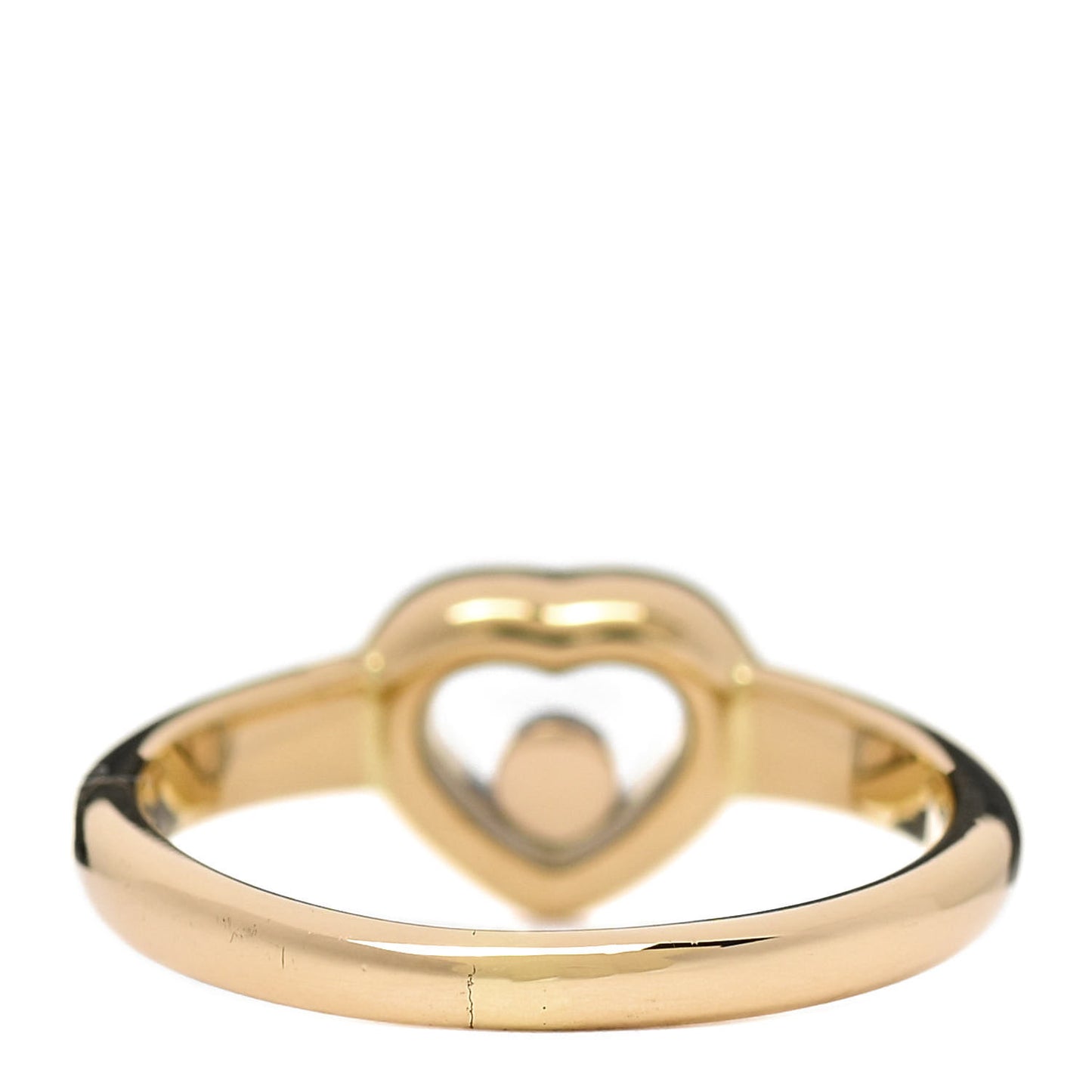 18K Yellow Gold Diamond Happy Heart Ring 52 6
