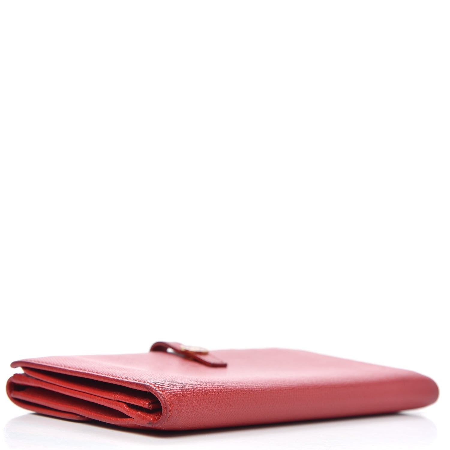 Chanel Grained Calfskin CC Button Long Wallet Red 4 of 15