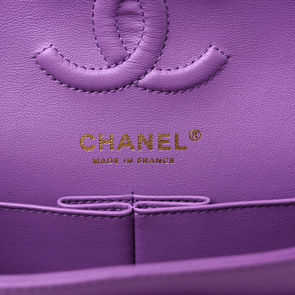 Chanel Lambskin Quilted Small Double Flap Purple 6 of 10
