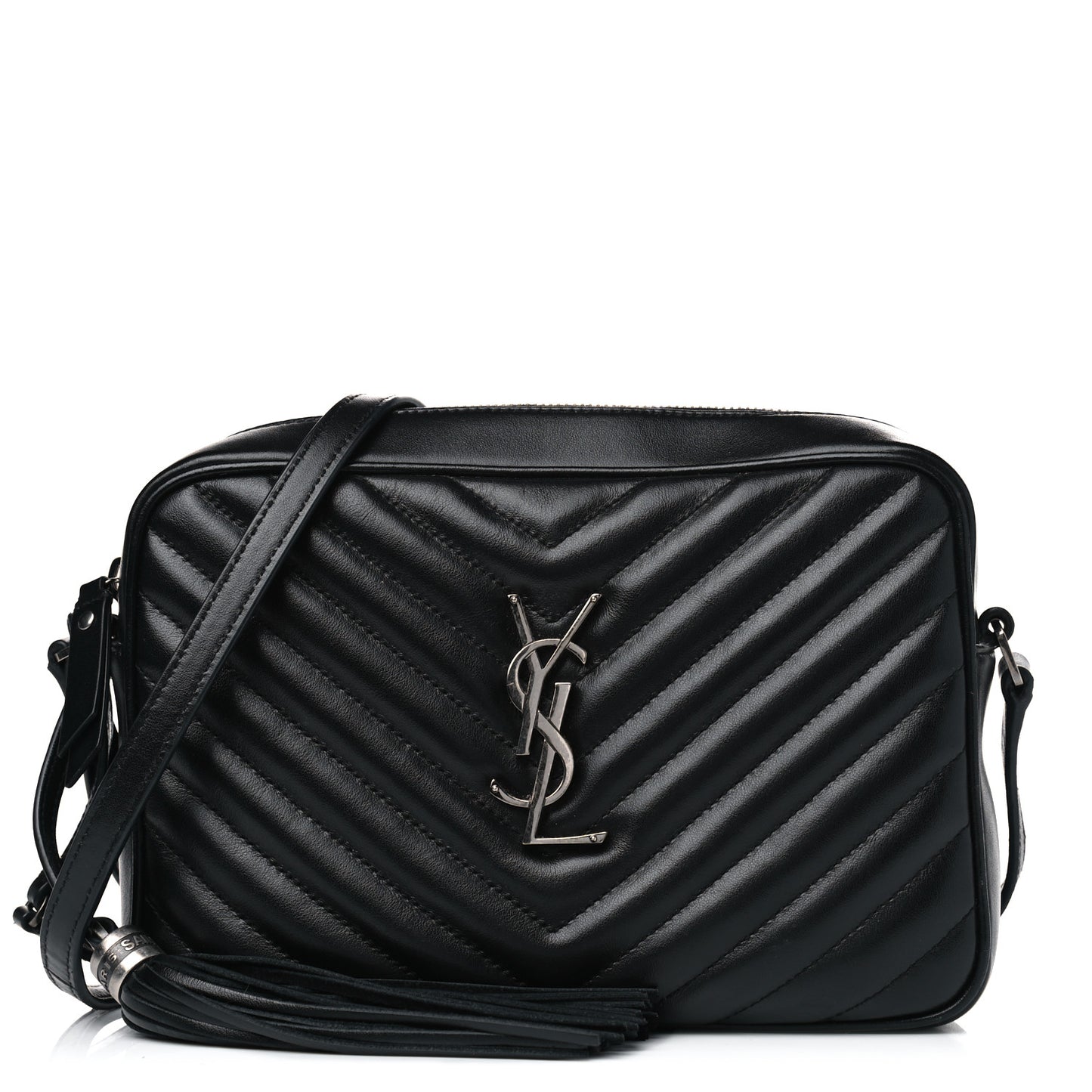 Calfskin Matelasse Monogram Lou Camera Bag Black