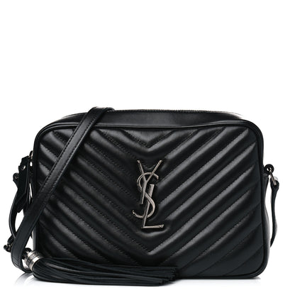 Saint Laurent Calfskin Matelasse Monogram Lou Camera Bag Black 1 of 9
