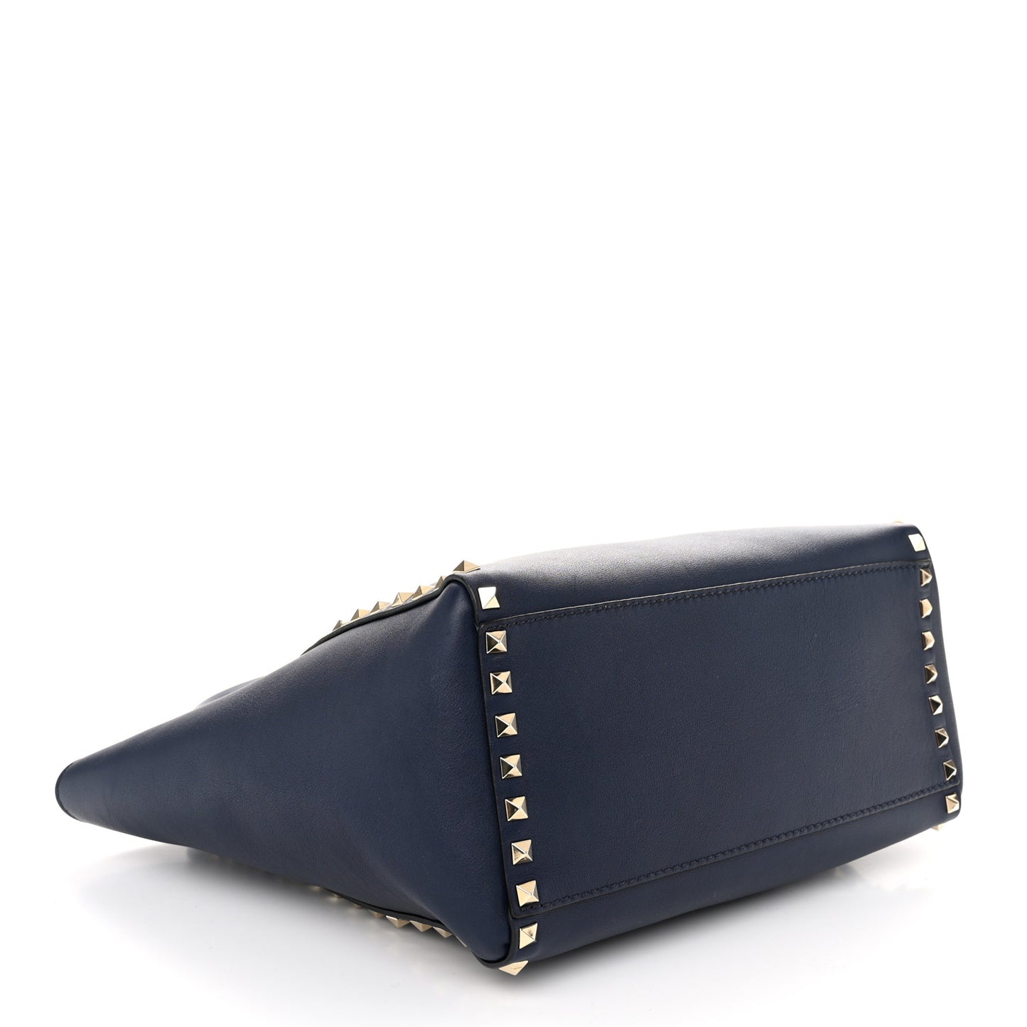 Vitello Rockstud Double Handle Tote Marine