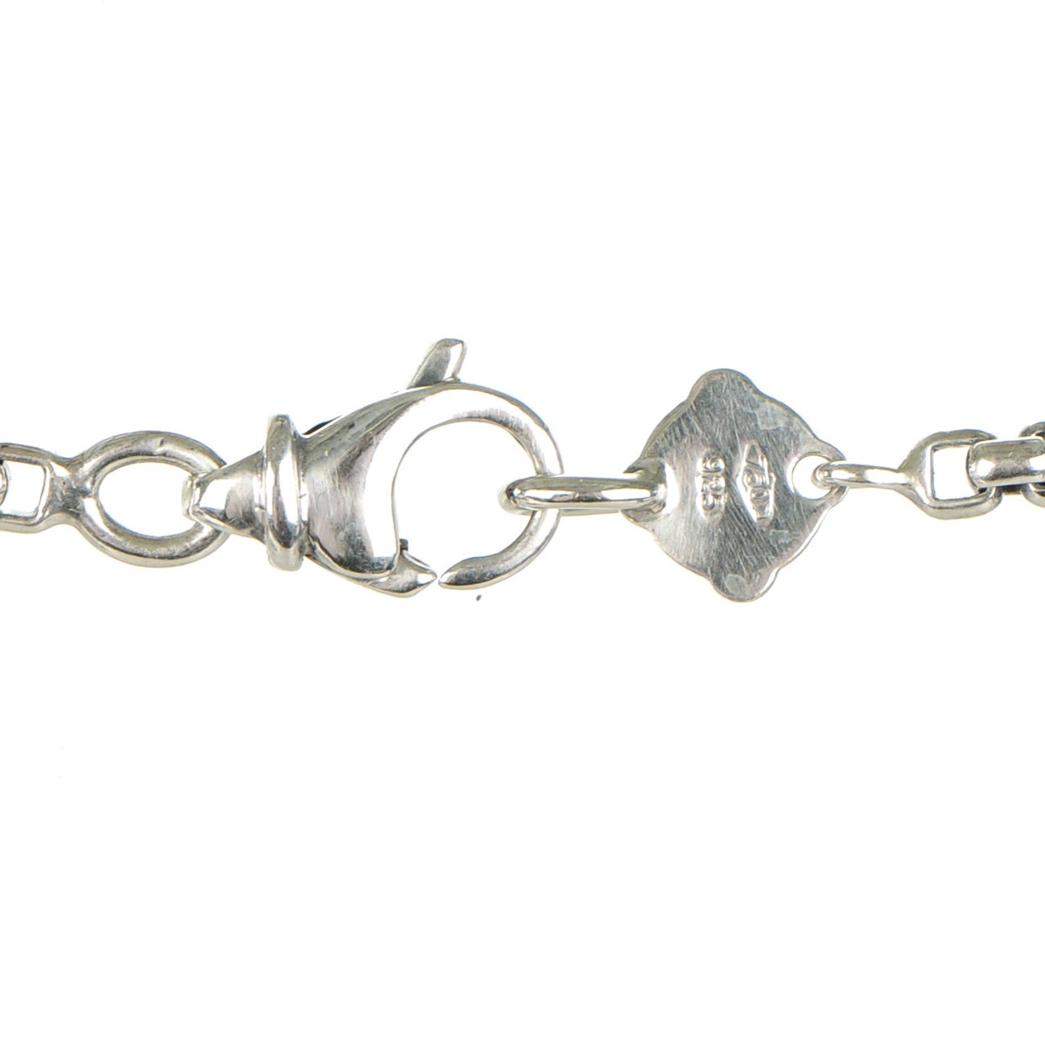 David Yurman Sterling Silver 18K Yellow Gold Pearl 14mm Quatrefoil Station Necklace 4 of 4