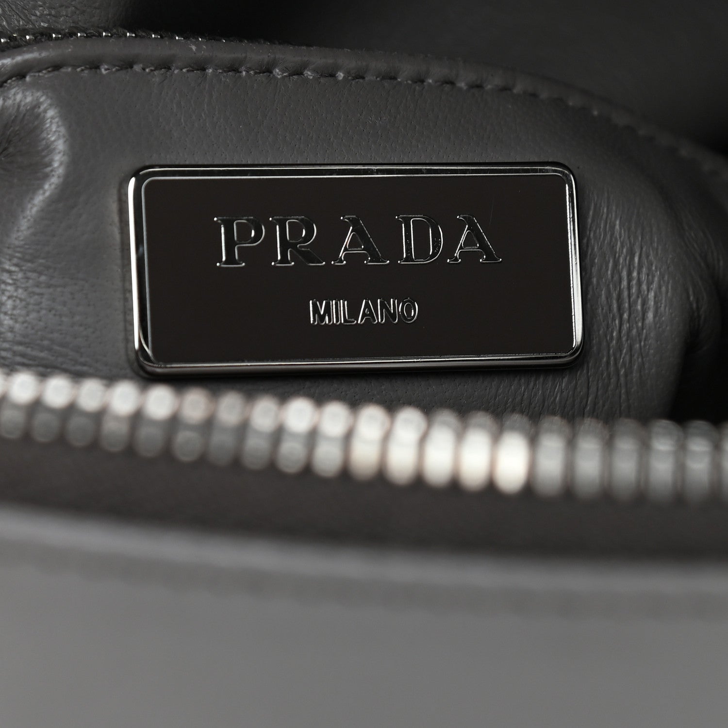 Prada Vitello Soft Zip Chain Flap Marmo 7 of 11