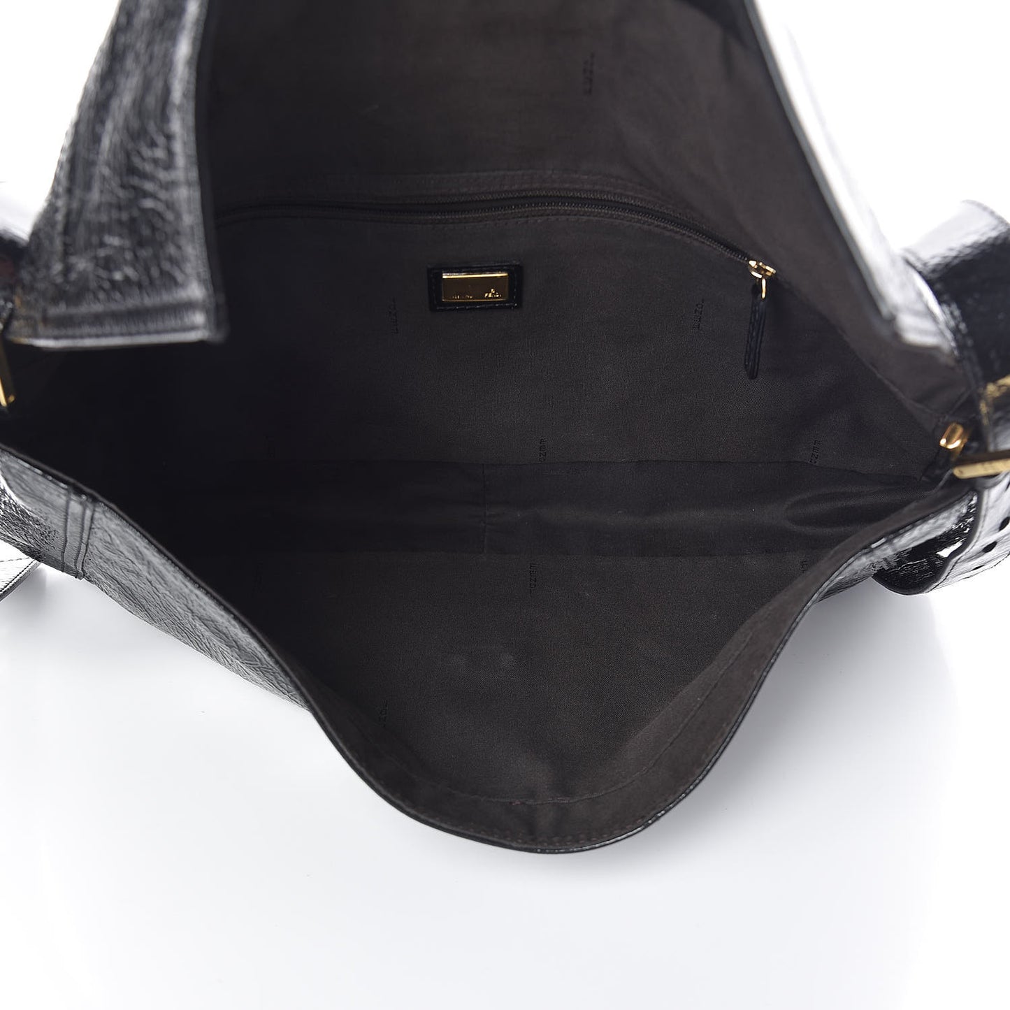 Vitello Naplak Large Convertible Baguette Black