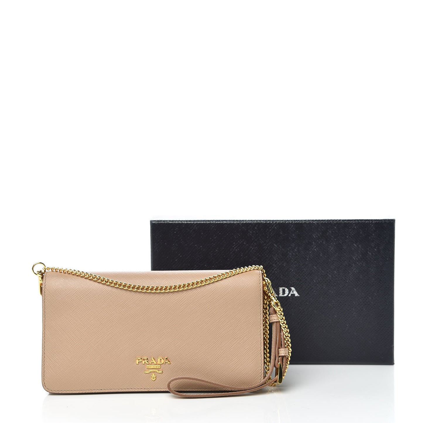Saffiano Metal Phone Wristlet Crossbody Wallet Cammeo
