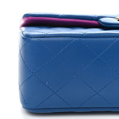 Chanel Lambskin Quilted Mini Rectangular Flap Blue Purple 8 of 9