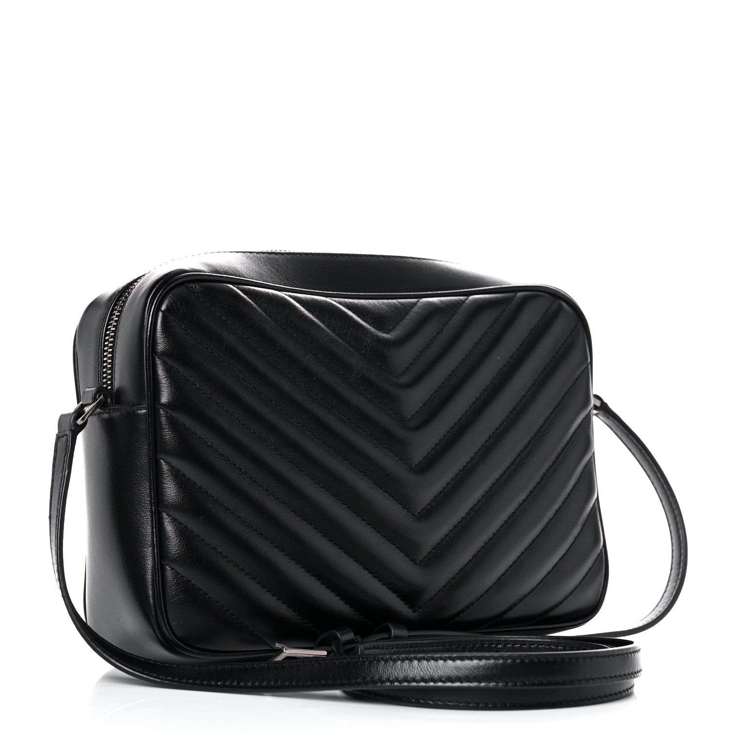 Saint Laurent Calfskin Matelasse Monogram Lou Camera Bag Black 3 of 10