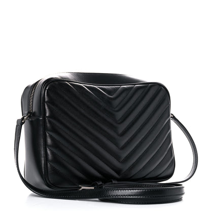 Saint Laurent Calfskin Matelasse Monogram Lou Camera Bag Black 3 of 10