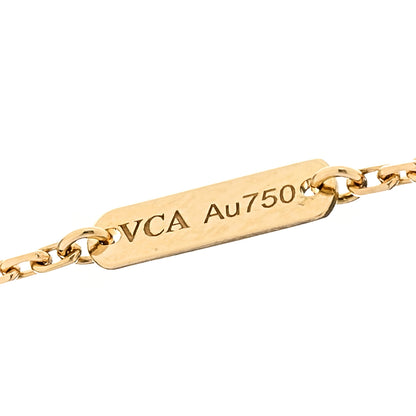 Van Cleef & Arpels 18K Yellow Gold Mother of Pearl Vintage Alhambra Pendant Necklace 6 of 8