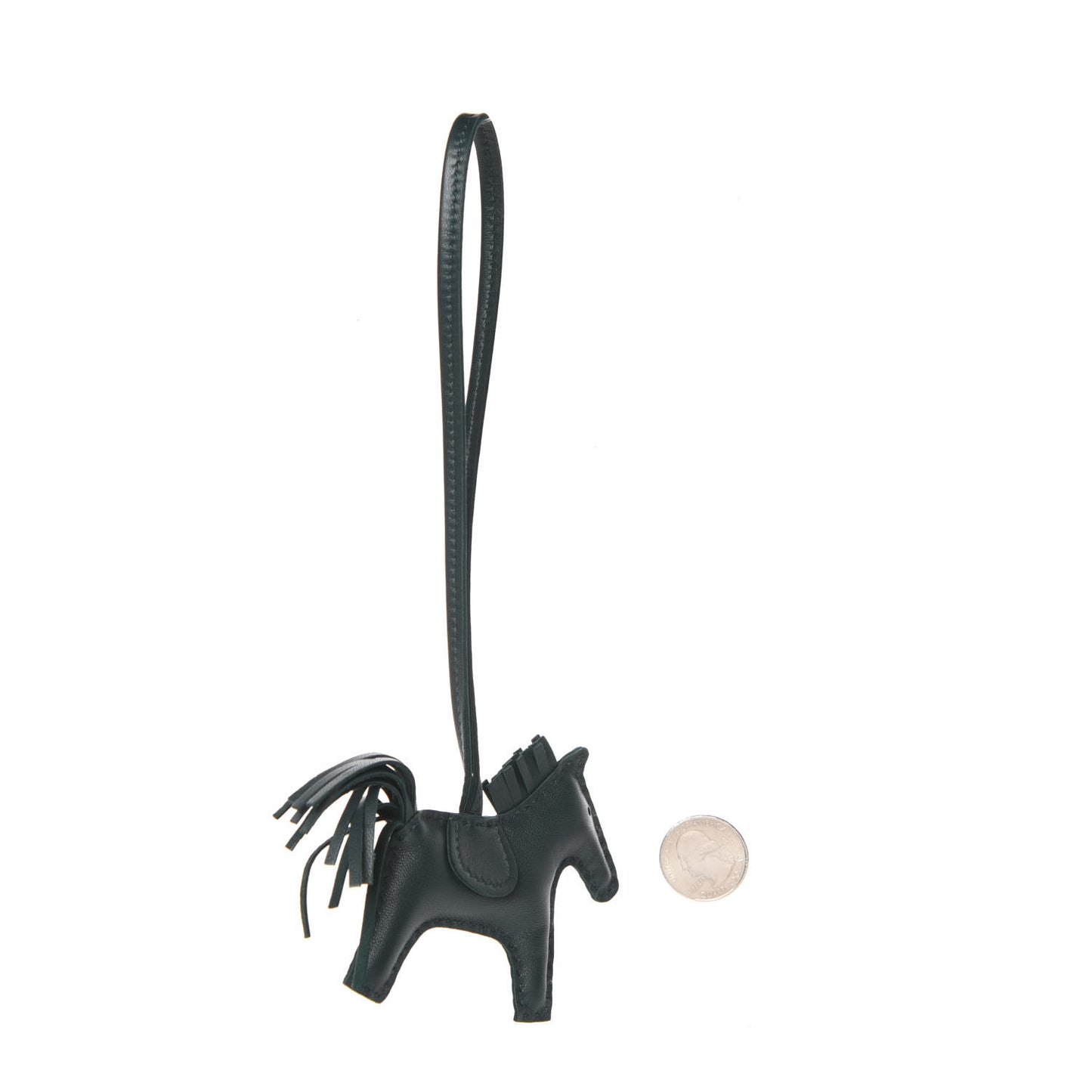 Milo Lambskin Grigri Rodeo Horse Bag Charm PM Vert Cypress