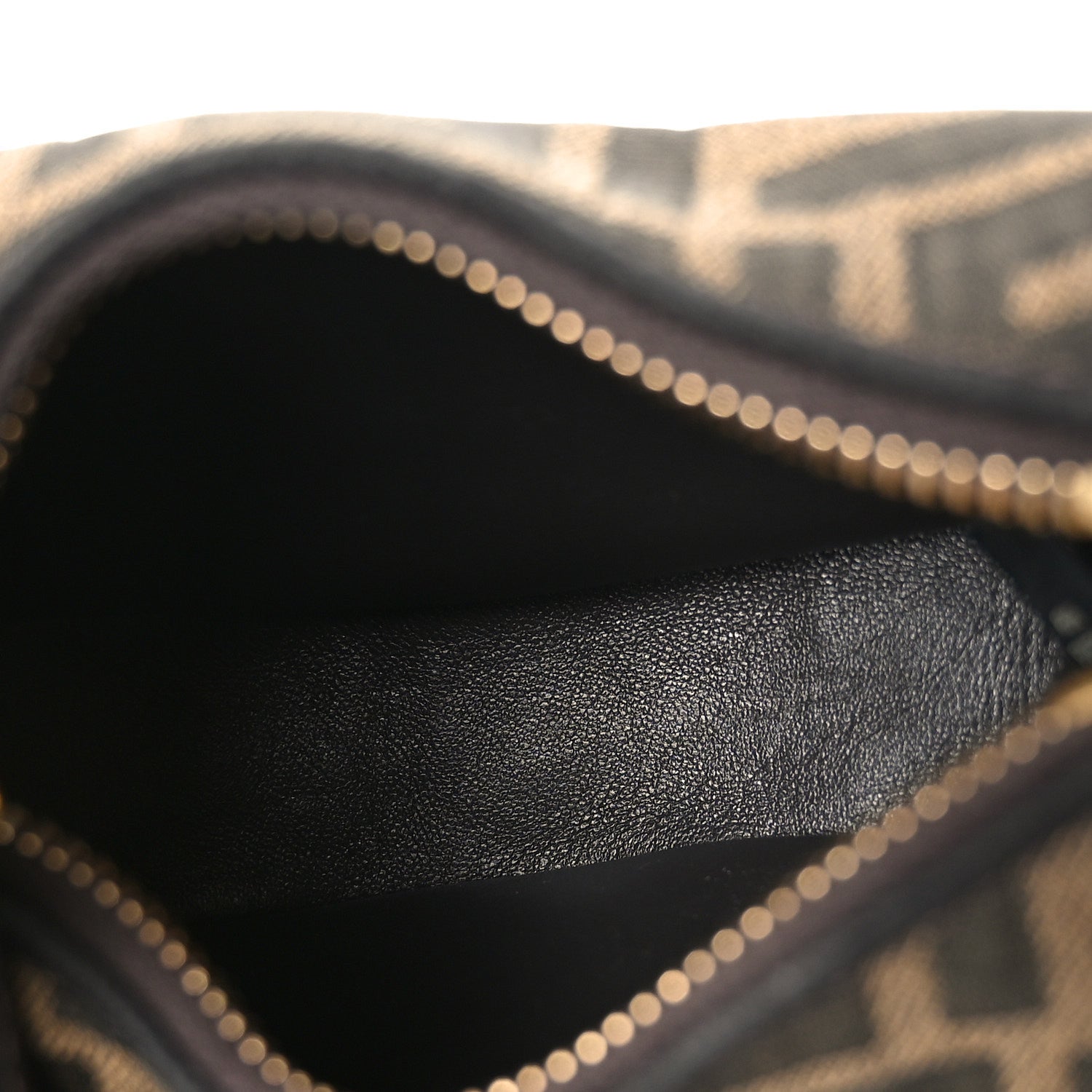 Fendi Fabric Jacquard FF 1974 Nano Fendigraphy Hobo Charm Tobacco Moro 5 of 10