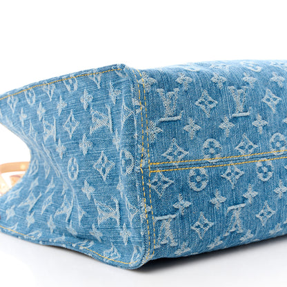 Louis Vuitton Monogram Denim Onthego MM Blue 8 of 9