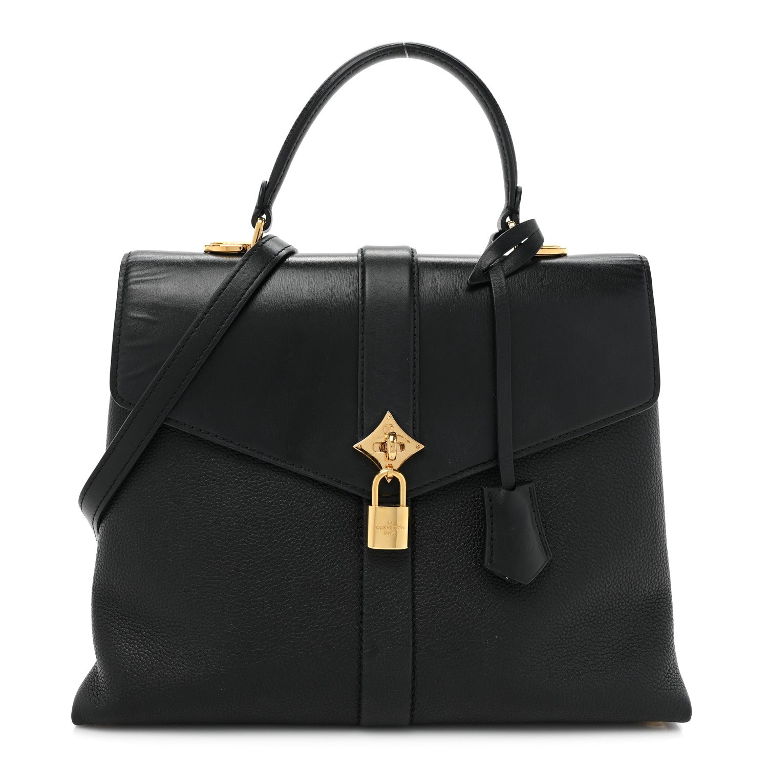 Louis Vuitton Grained Smooth Calfskin Rose Des Vents MM Black 1 of 15