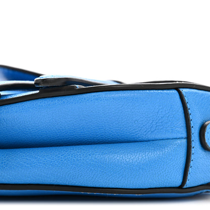 Christian Dior Goatskin Micro Saddle Bag With Strap Blue 10 of 11