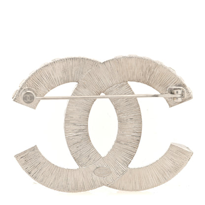 Chanel Baguette Crystal CC Brooch Silver 3 of 3