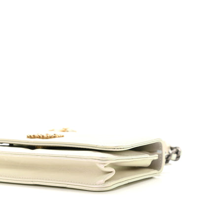 Chanel Iridescent Calfskin Quilted Chanel 19 Wallet On Chain WOC White 11 of 12
