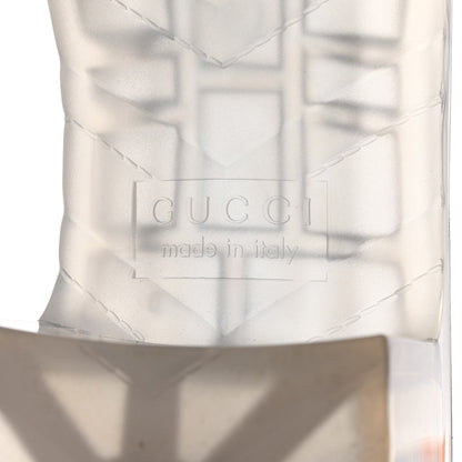 Gucci Rubber Gucci Logo Womens Platform 20/60mm Slide Sandals 38 Transparent 8 of 11