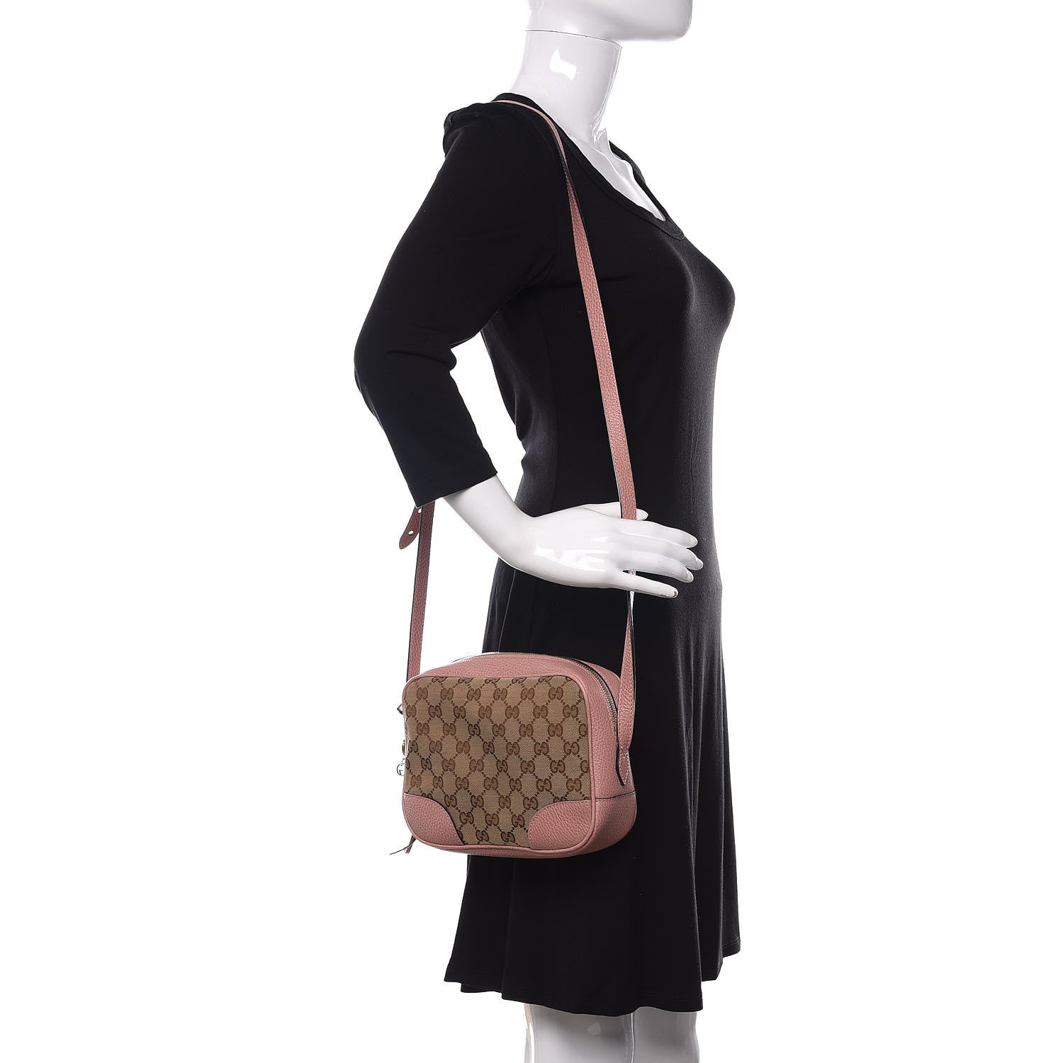 Gucci Monogram Mini Bree Messenger Bag Beige Soft Pink 2 of 11