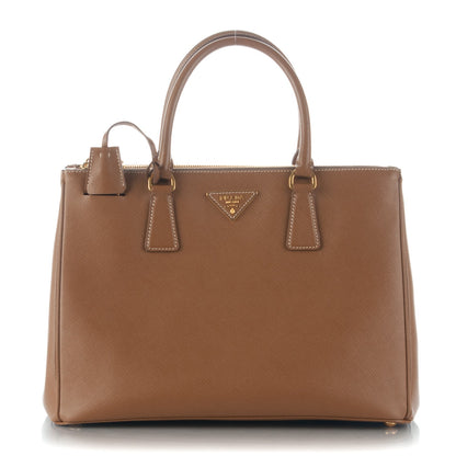 Prada Saffiano Medium Galleria Double Zip Tote Cannella 1 of 8