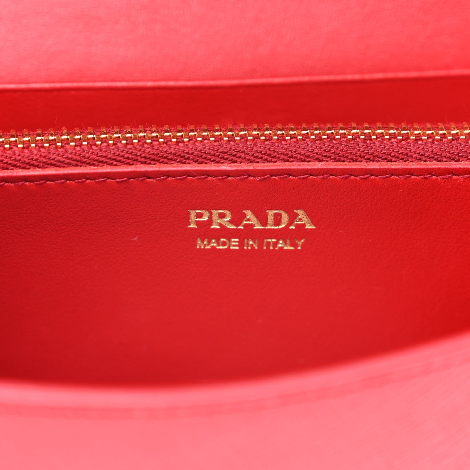 Prada Saffiano Wallet With Shoulder Strap Fuoco 7 of 11