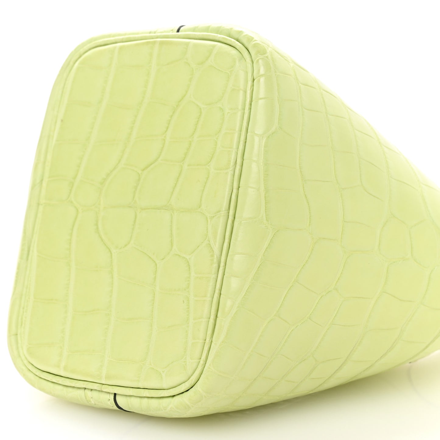 Matte Alligator Micro Picotin Lock Jaune Bourgeon
