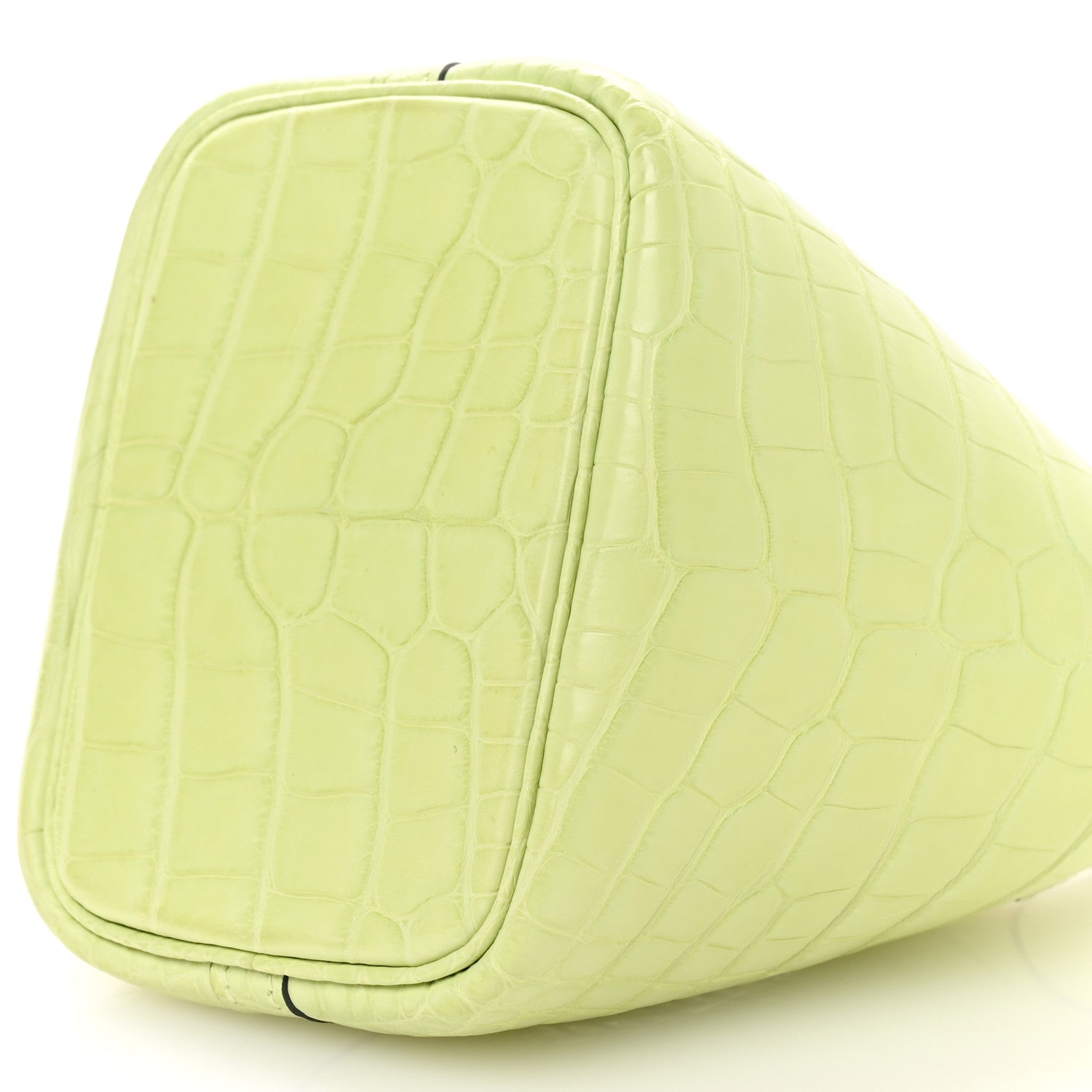 Hermes Matte Alligator Micro Picotin Lock Jaune Bourgeon 10 of 11