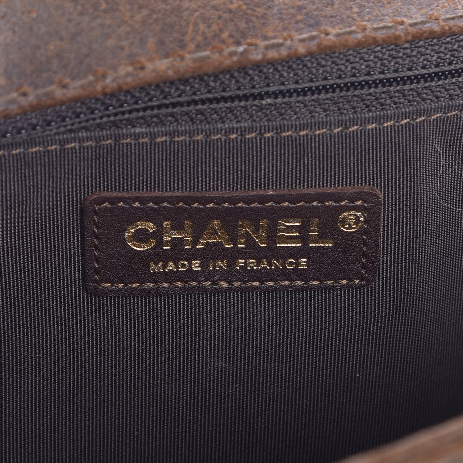 Chanel Nubuck Quilted Large Boy Flap Brown 6 of 11