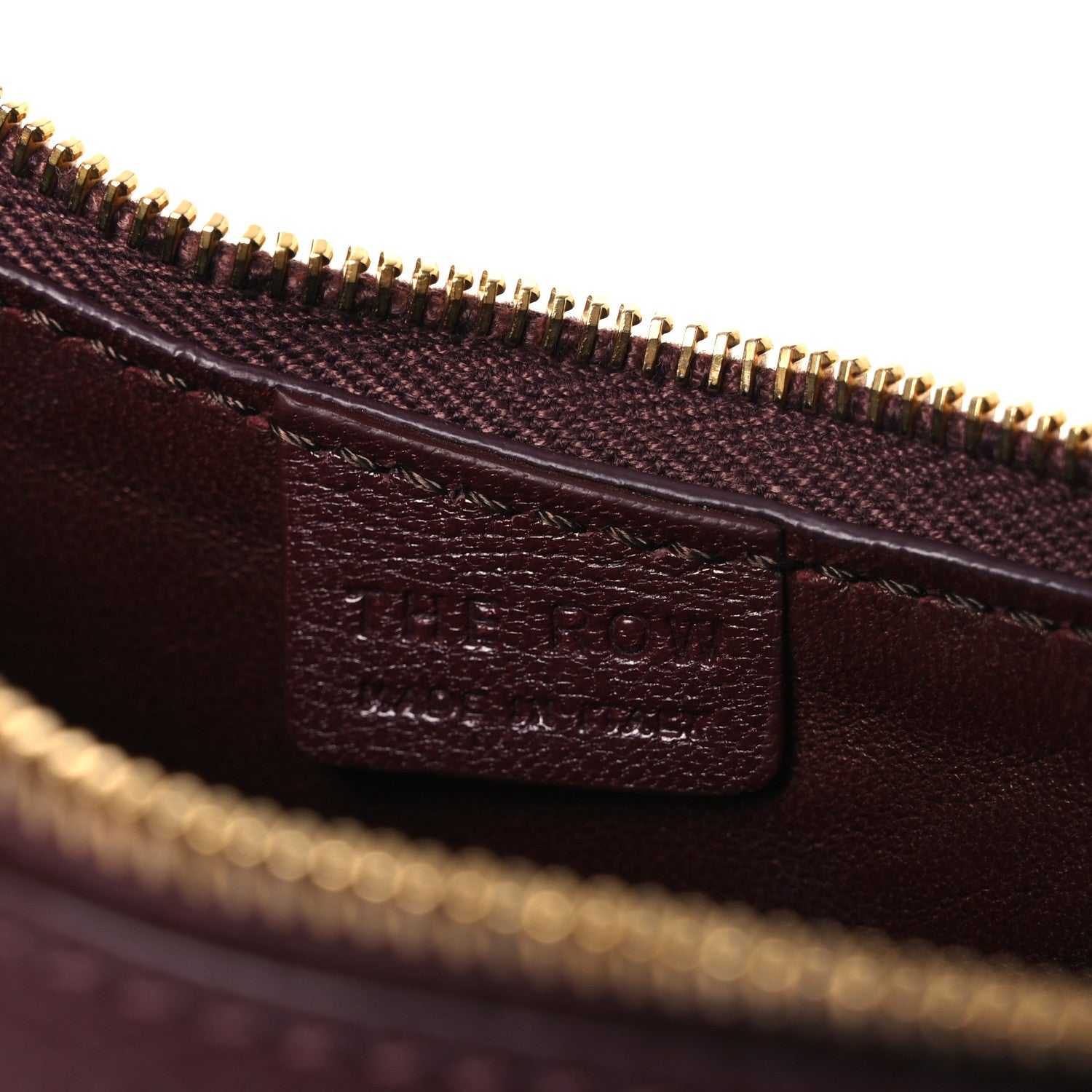 The Row Grained Calfskin Half Moon Shoulder Bag Raisin 6 of 10