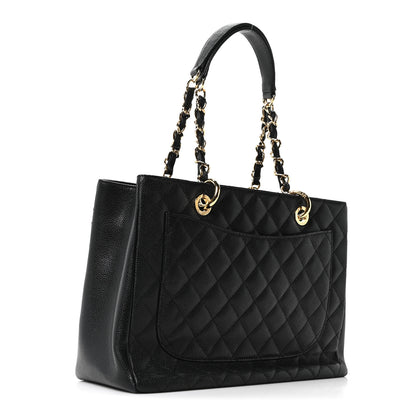 Chanel Caviar Quilted Grand Shopping Tote GST Black 3 of 10