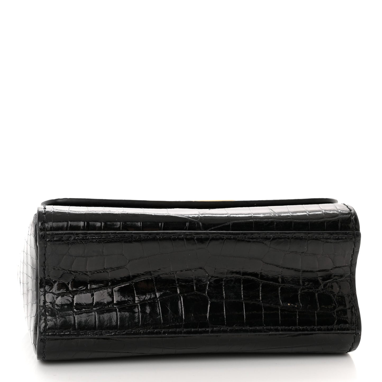Crocodile Twist Mini Shoulder Bag Black
