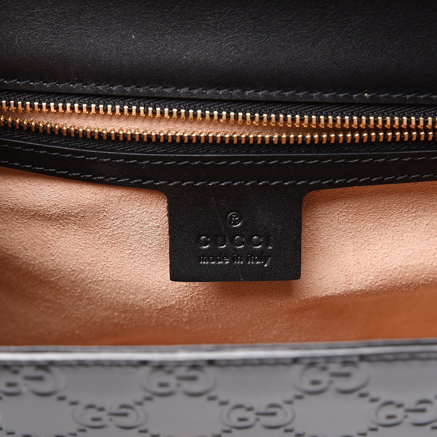 Gucci Guccissima Medium Padlock Shoulder Bag Black 5 of 11