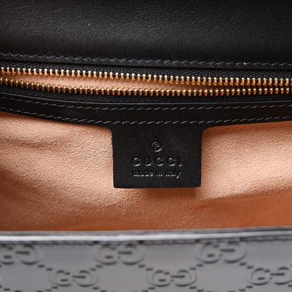 Gucci Guccissima Medium Padlock Shoulder Bag Black 5 of 11